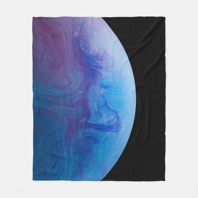 Colourful Space Fleece Blanket (Front)