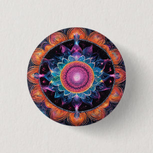 Colourful Space Mandala 3 Cm Round Badge