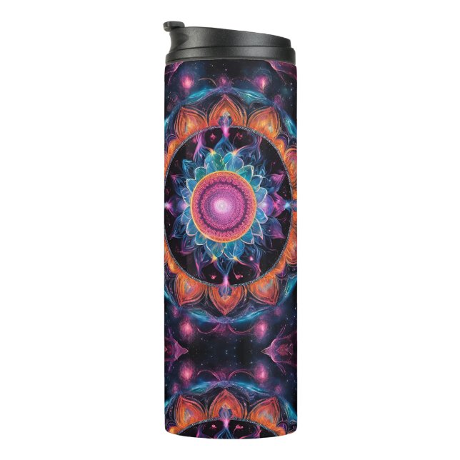 Colourful Space Mandala Thermal Tumbler (Rotated Right)