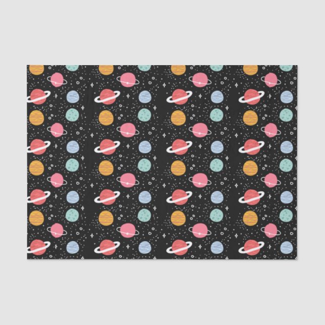 Colourful Space Pattern Tissue Paper (Front)