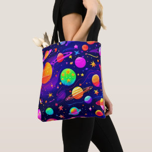Colourful Space Pattern Tote Bag