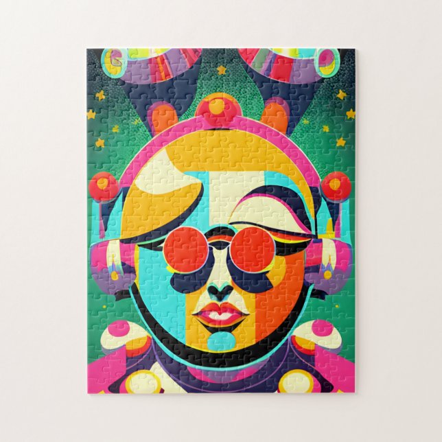 Colourful Space Person Pop Art Jigsaw Puzzle (Vertical)