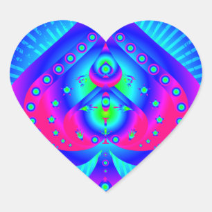 Colourful Spades Symbol Heart Sticker