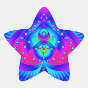 Colourful Spades Symbol Star Sticker