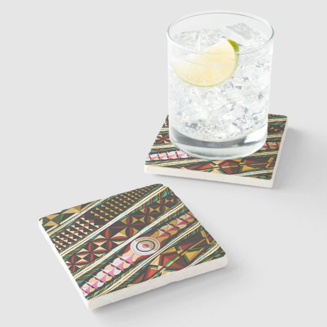 Colourful Spanish Ceiling  Stone Coaster (Side)