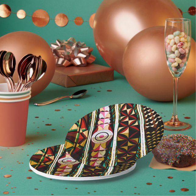 Colourful Spanish Church Ceiling Paper Plate (Multi)