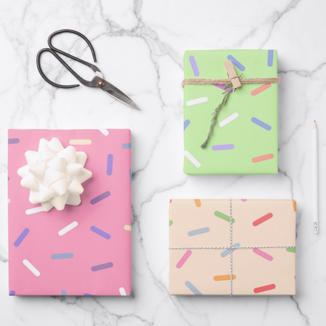 Colourful Sparkle Wrapping Paper Sheet (Front)