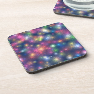 Colourful Sparkles Party Lights Coaster
