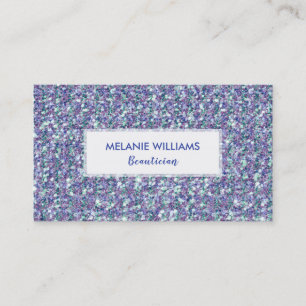 Colourful Sparkling Faux Glitter Business Card