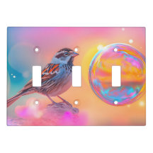 Colourful Sparrow and Rainbow Bubble
