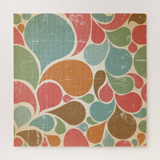 Colourful Spatters: Abstract Retro Pattern. Jigsaw Puzzle (Vertical)