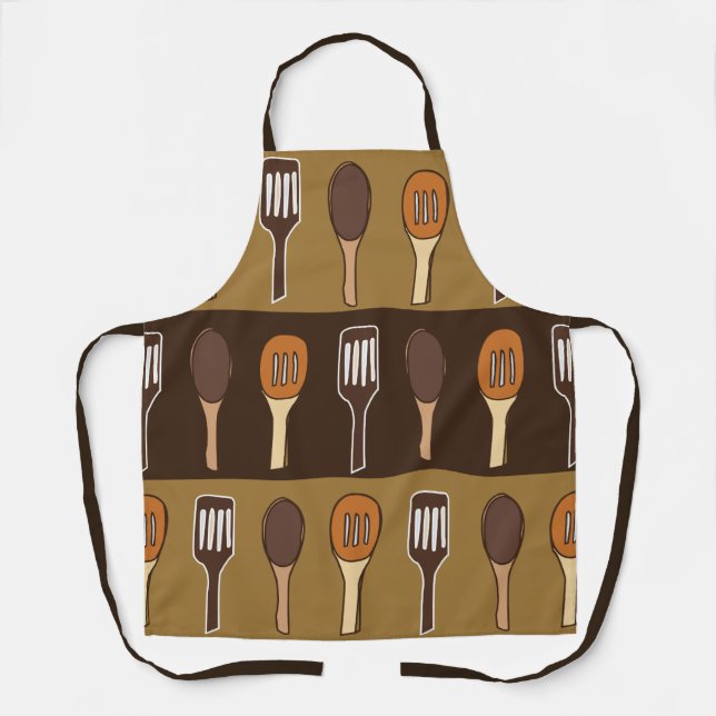 Colourful Spatula Kitchen Cooking Utensils Apron (Front)