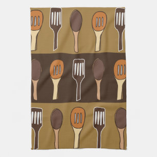 Colourful Spatula Kitchen Cooking Utensils Tea Towel