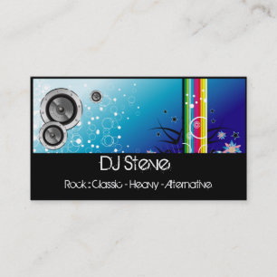 Colourful Speakers Band DJ Music 2 Business Cards