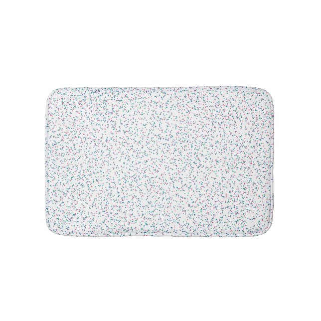 Colourful Speckled Spring Dots  Bath Mat (Front)