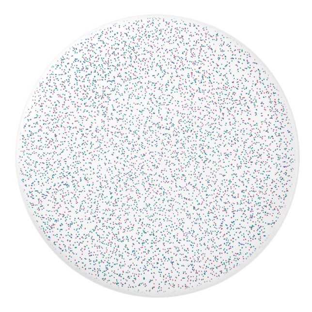 Colourful Speckled Spring Dots  Ceramic Knob (Front)