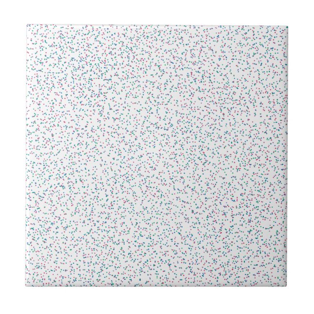 Colourful Speckled Spring Dots  Ceramic Tile (Front)