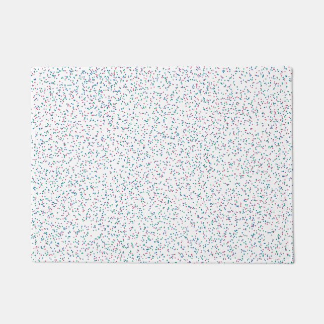Colourful Speckled Spring Dots  Doormat (Front)