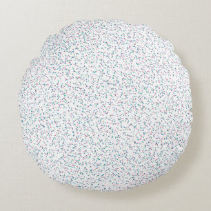 Colourful Speckled Spring Dots Round Cushion