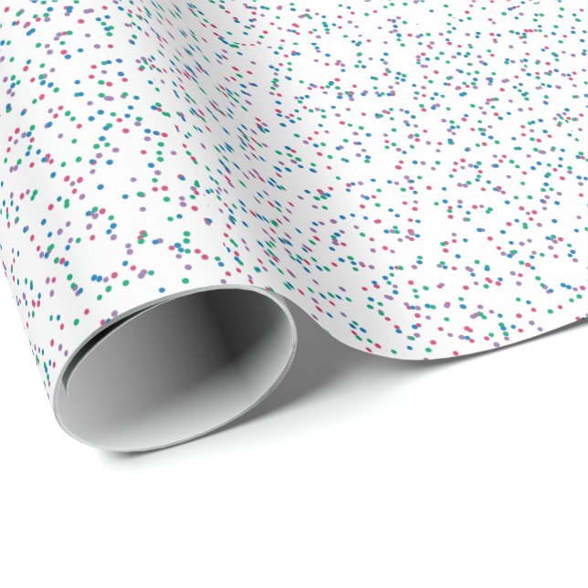 Colourful Speckled Spring Dots  Wrapping Paper (Roll Corner)