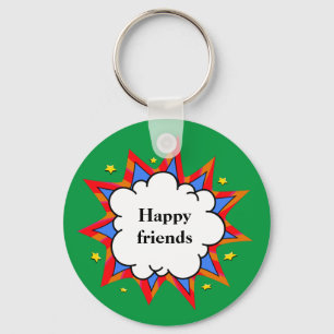 colourful speech bubble key ring