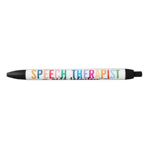 Colourful Speech Therapist Pen with Custom Name