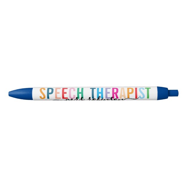 Colourful Speech Therapist Pen with Custom Name (Front)