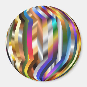 Colourful sphere, bright and shiny, magnet