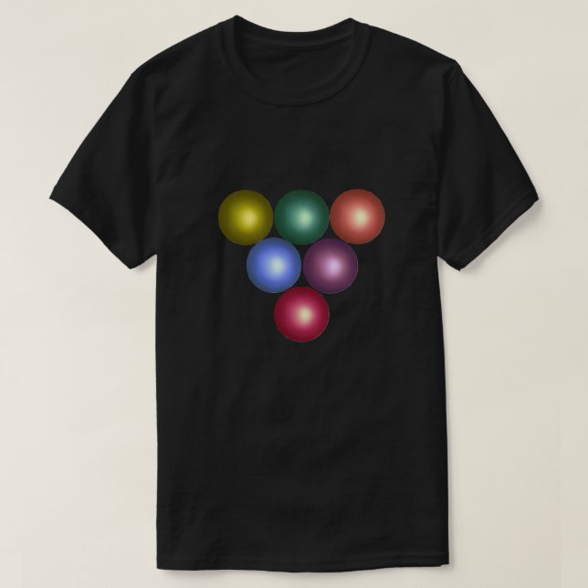 Colourful spheres forming triangle T-Shirt (Design Front)