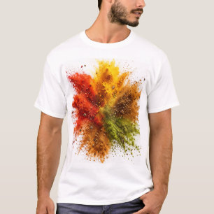 Colourful Spice Powder Explosion Burst  T-Shirt