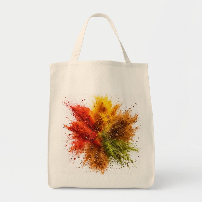 Colourful Spice Powder Explosion Burst  Tote Bag (Front)