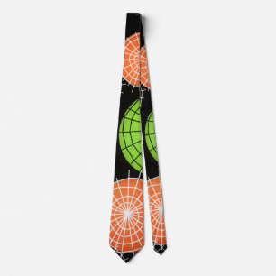 Colourful Spider Web Design Futuristic Circular Tie