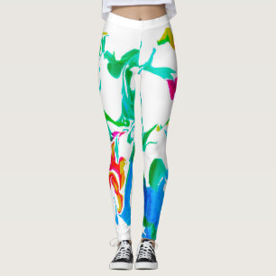 Colourful spider webs leggings