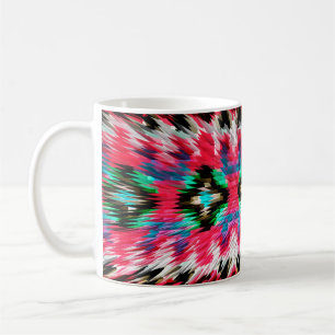 Colourful spiky kaleidoscopic patternabstract, art coffee mug