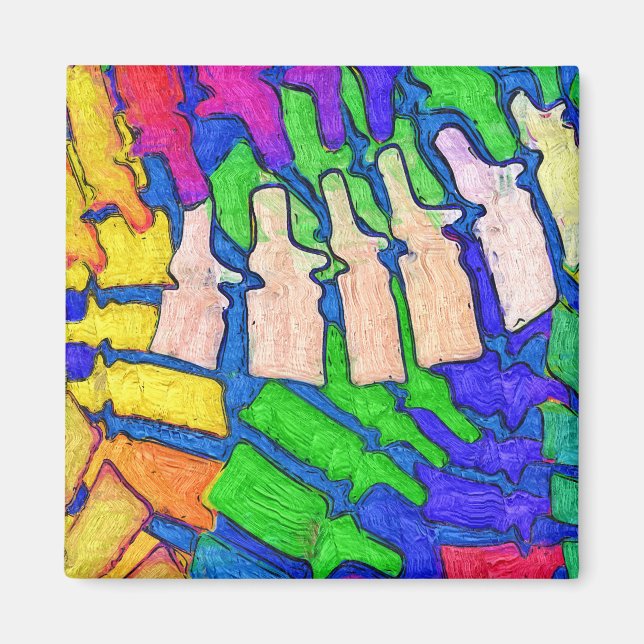 Colourful Spine Art Magnet (Front)