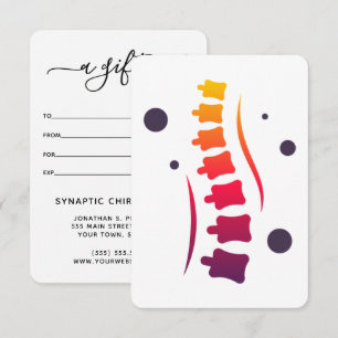 Colourful Spine Logo Chiropractic Gift Certificate