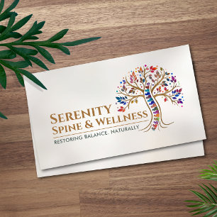 Colourful Spine Tree  Business Card