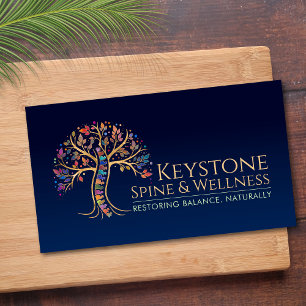 Colourful Spine Tree  Business Card