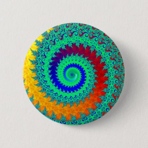 Colourful Spiral 6 Cm Round Badge