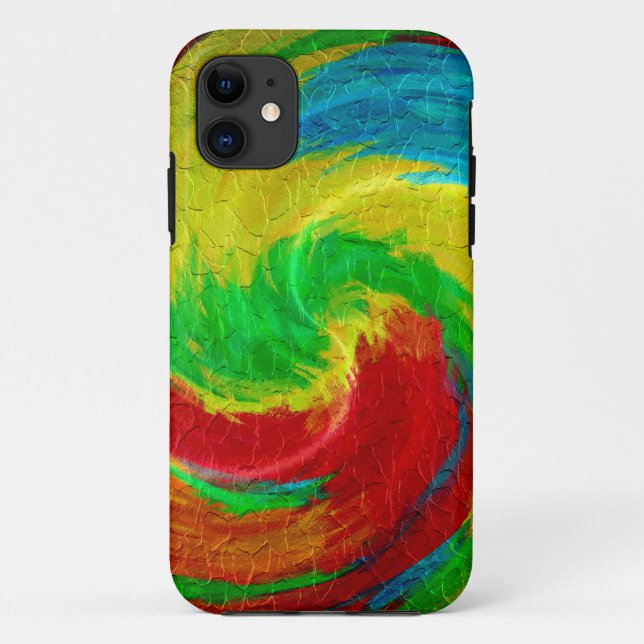 Colourful Spiral Abstract Art 2 Case-Mate iPhone Case (Back)