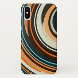 Colourful Spiral Abstract Background iPhone X Case