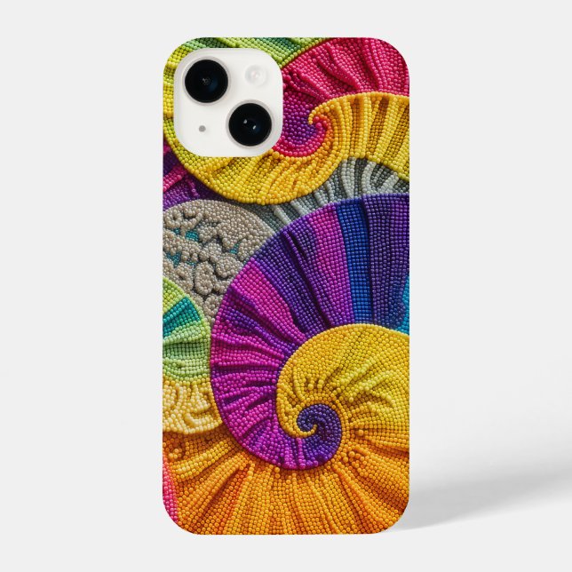 Colourful Spiral Abstract Background Vivid Energy  iPhone Case (Back)