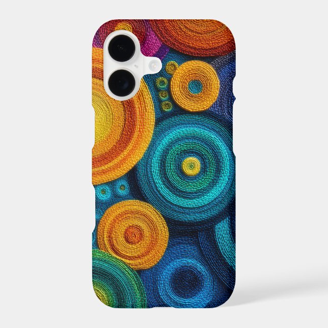 Colourful Spiral Abstract Pattern Geometric Swirl (Back)