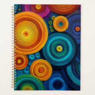 Colourful Spiral Abstract Pattern Geometric Swirl Planner