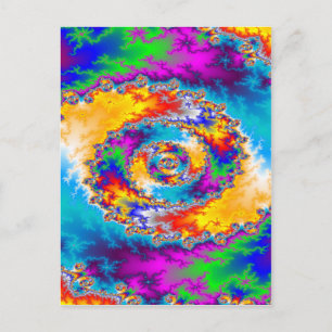 Colourful Spiral Design: Postcard