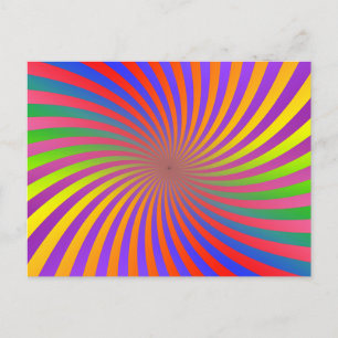 Colourful Spiral Design: Postcard