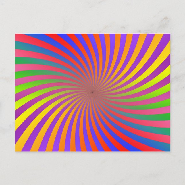 Colourful Spiral Design: Postcard (Front)