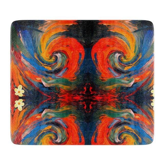 Colourful Spiral Fusion Cutting Board (Front)