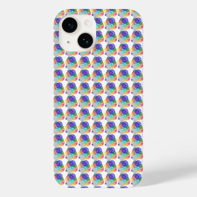Colourful Spiral Pattern Phone Case (Back)