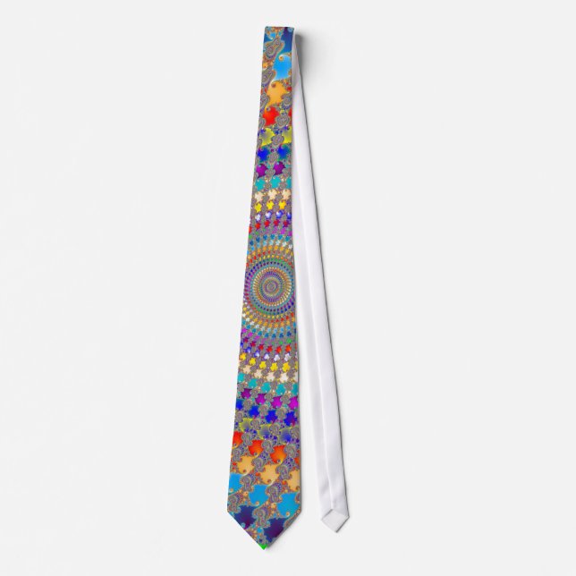 Colourful Spiral Pattern Tie (Front)